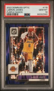 2022-23 Panini Optic - Purple Shock Prizm #116 LeBron James GEM-MT PSA 10 - Bild 1 von 2