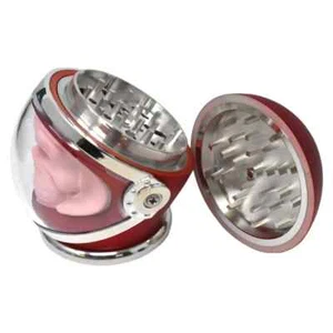 4-part 65mm Crushers Grinder Helmeted Hero Skull Herb Grinder, Red - Picture 1 of 1