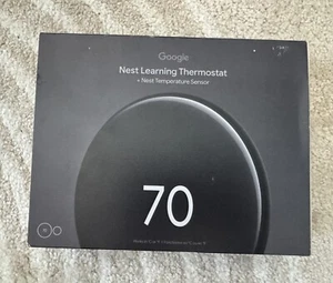 Google Nest Learning Termostato (4a Generazione) con Sensore di Temperatura Ossidiana Lucida - Foto 1 di 2