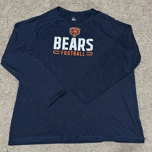 Chicago Bears Sweatshirt Men XXL 2XL Blue Base Layer Center Arch Lightweight NFL - Picture 1 of 10