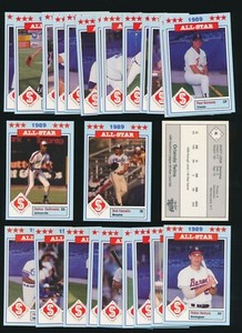 1989 Jennings Southern League ALL-STARS -Full Set (25) w/ ROBIN VENTURA SORRENTO