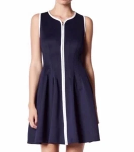 BETSEY JOHNSON DESIGNER NEU ärmelloses Stretchkleid mit Reißverschluss dunkelblau - Bild 1 von 12