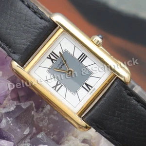 🎀*Cartier Tank*Ref. 366001*Silber/vergoldet*Cartier Faltschließe* - Bild 1 von 9