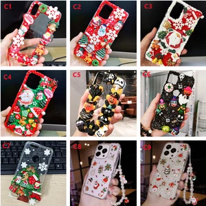 for iPhone 14 Pro Max Case Bling Cartoon Xmas Halloween Soft Gift Cover W/ Strap - Picture 1 of 33