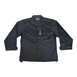 NWT Tact Gear Tact Squad 2XL Men’s Black button Shirt Long Sleeve Tactical 8110 - Picture 1 of 9
