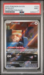 2023 POKEMON SVI EN-SCARLET & VIOLET 222 SKWOVET ILLUSTRATION RARE PSA MINT 9 - Picture 1 of 4