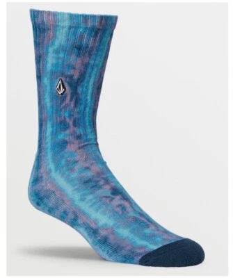 Volcom Stone Vibes Dusty Lavender Blue Tie-Dye Socks NWT - Image 1 of 2