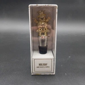 Holiday lightup Snowman Wine Bottle Stopper Christmas  - Picture 1 of 2