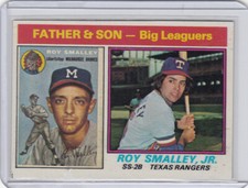 1976 Topps Baseball Card #70 Father & Son Roy Smalley Sr. & Jr. - NrMt-Mt 