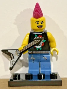 LEGO Collectable Minifigure Series 4 8804 Punk Rocker Pink Mohawk col04-4 - Picture 1 of 6