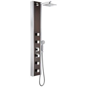 Anzzi Shower Towers 57"Hx20.5"W Adjustable Heads Pull Out Sprayer Double Handle - Picture 1 of 10