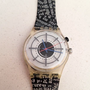 Orologio Swatch Loomi GK907 "Gasforniis" con Cinturino Cappuccino Caffè - 1993 Raro - Foto 1 di 9