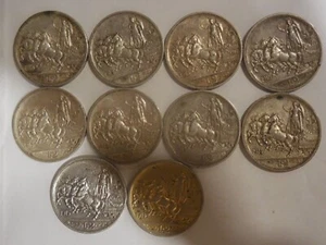 10 monete da 2 lire 1914 1915 1916 argento quadriga Vittorio Emanuele III - Picture 1 of 2