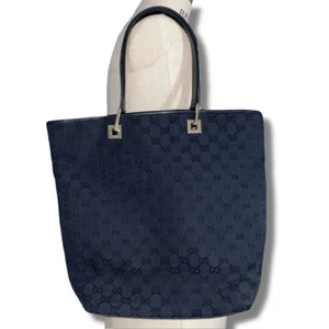 Bolso de Mano Gucci GG Patrón Monograma Negro Lona Logo Cartera Bolso de Mano Vintage 00s - Imagen 1 de 13