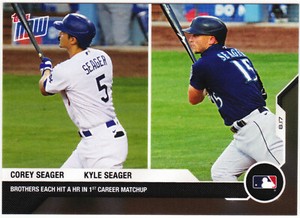 Corey Seager Dodgers Brother Kyle Hit HR in 1st Match-Up 2020 TOPPS NOW 119 Base