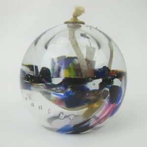 Vintage Kunst Glas Briefbeschwerer Öllampe Bleikristall Adam Jablonski Polen RAR - Bild 1 von 11