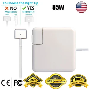 For 2012-2015 APPLE 13" 15" MacBook Pro 85W Charger w/ Retina A1424 MD506LLA MS2 - Picture 1 of 12