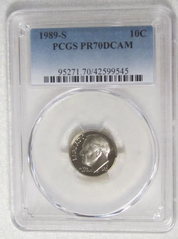 1989 S Proof Roosevelt Dime - PCGS PR 70 DCAM Deep Cameo  (9545)  Guide $20 Cover