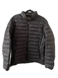 Chaqueta Cole Haan Para Hombre Mediana Negra Plumón Abrigo Empacable Ligera Informal - Imagen 1 de 13