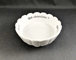 Mud Pie Got Chocolate? White Ceramic Pedestal Candy Dish - Picture 1 of 6