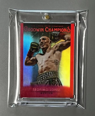 TEOFIMO LOPEZ 🏆WORLD CHAMPION!!! ✨ROOKIE✨PLATINUM REFRACTOR CARD!!! - Image 1 of 2