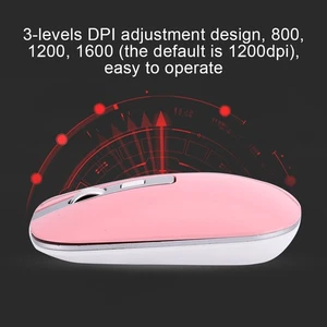 2.4G Wireless Mouse Ergonomic 1600 DPI High Resolution USB Charging Compute NEW - Picture 1 of 12