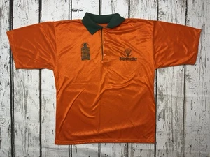 Jagermeister The Dubliner Embroidered Orange Satin Drinking Polo Shirt - Sz L - Picture 1 of 7