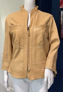 Chaqueta de cuero suave Peruvian Connection Butter para mujer talla 10 - Imagen 1 de 15
