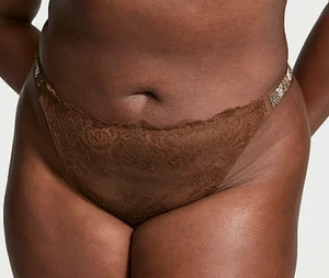 NEU 40$ Victoria's Secret Tanga Mousse Spitze Glanz Träger GR XL - Bild 1 von 4