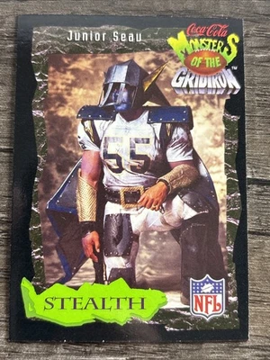 1994 Classic Pro Line Live Coca-Cola Monsters of the Gridiron - Junior Seau #26 - Image 1 of 2