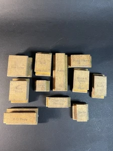 11 estampillas divertidas vintage de rayas cómicas de madera de goma de los años 30 - spud, restos + - Imagen 1 de 20