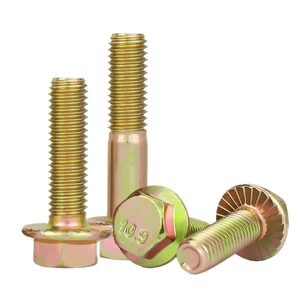 M10 M12 M14 M16 Farbe Zink 10,9 Stahl Feingewinde Sechskant Flanschkopfschrauben - Bild 1 von 12