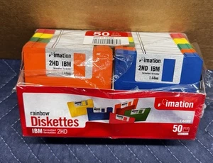 43 Pack Imation Rainbow Diskettes 3.5” Floppy Disks 1.44MB IBM 2HD - Afbeelding 1 van 5