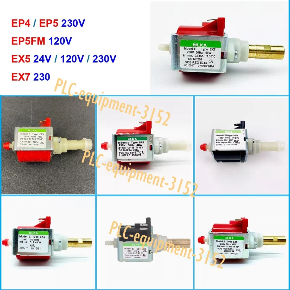 New Coffee Espresso Machine Water Pump ULKA EP4 EP5 EP5FM EX5 24V/120V/230V EX7 - Image 1 of 1