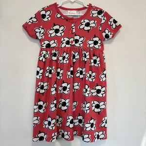 Hanna Andersson Play Dress Day Dress Short Sleeve Red Floral Print Girl 120cm/6 - Picture 1 of 7