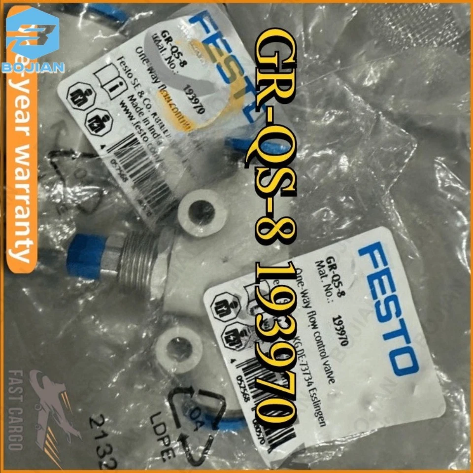 FESTO GR-QS-8-193970 Valve One-Way Flow Control Bag of 2 Pieces 1033OMF