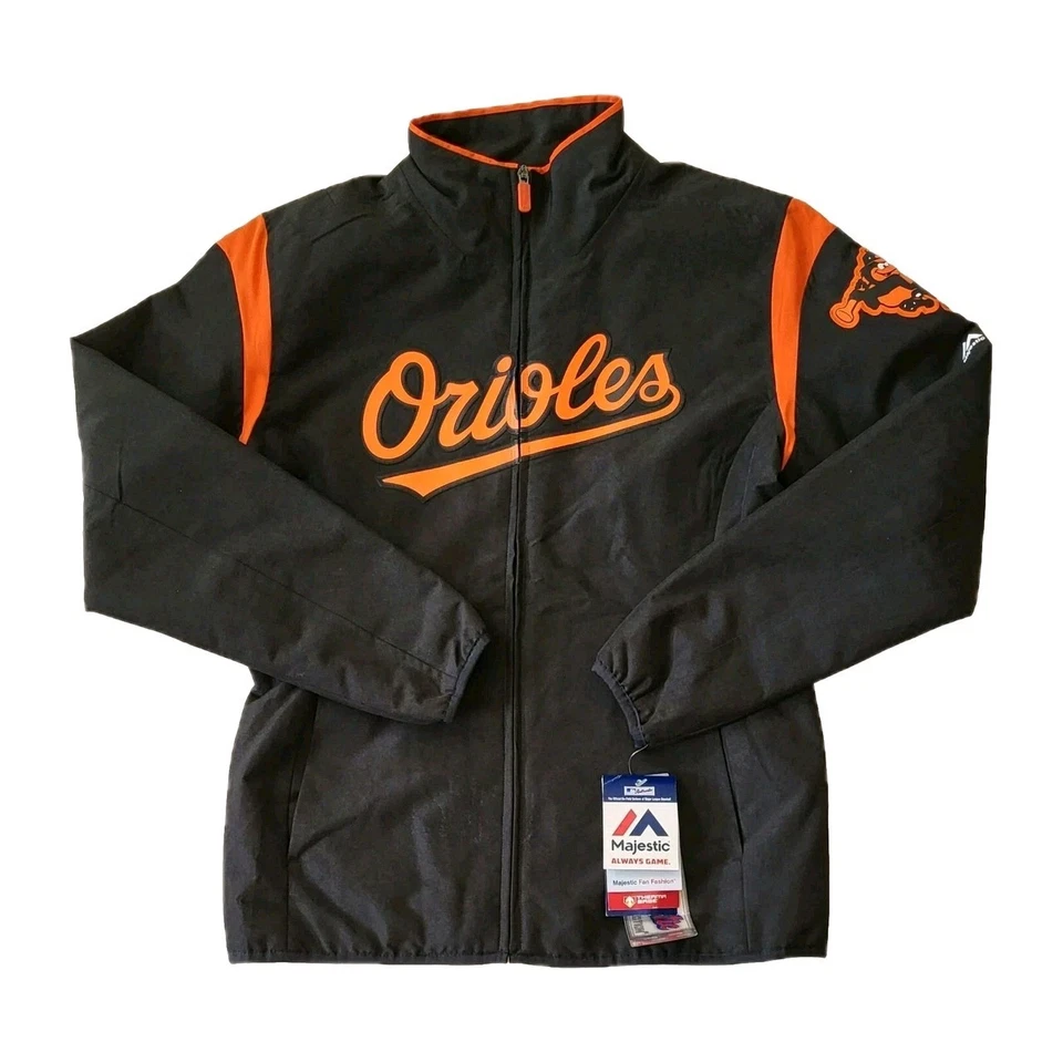Baltimore Orioles MLB Authentic Majestic ThermaBase Premier Jacket Women's Large