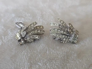 Vintage Marcel Boucher Silber Strass Ohrclips 9171E - Bild 1 von 5