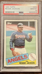 1985 TOPPS #200 REGGIE JACKSON HOF PSA 10 GEM MINT CONDITION CALIFORNIA ANGELS - Picture 1 of 2