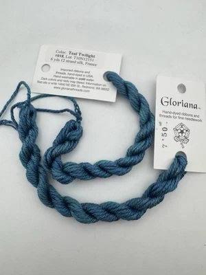 Gloriana 12 Strand Silk Floss For Needlework-2 Skeins/6 Yd Each-Teal Twilight - Image 1 of 2