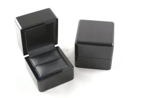 Premium Ebony Wooden Box Series-Ring Earring Pendant Bracelet Necklace Watch etc - Picture 1 of 10