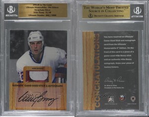 2004-05 ITG Ultimate Memorabilia 5th Edition /40 Mike Bossy BGS Encased Auto HOF