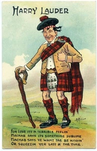 HARRY LAUDER Scotch Comedian THEATRE Music Hall LOVE Artist Drawn by A McLean - Picture 1 of 2