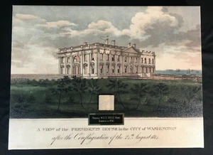 WHITE HOUSE Relic Giclee Canvas Gallery Print * Actual Wood Relic * HISTORIC * - Picture 1 of 9