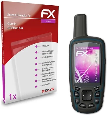 atFoliX Verre film protecteur pour Garmin GPSMap 64x 9H Hybride-Verre - Photo 1/4