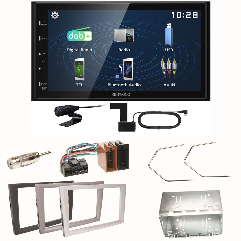 Kenwood DMX129DAB DAB+ Bluetooth Einbauset für Opel Omega B Meriva A Agila Vivar - Bild 1 von 1