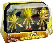 Sonic The Hedgehog Shadow Silver 7 Chaos Emeralds Super Pack 3 Action Figures