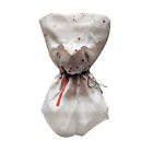 Splattered Fake Blood Hat Bloody White Hood Horror Movie Decor Halloween Costume