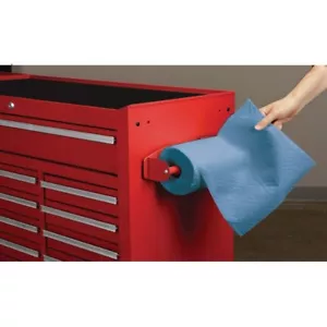 Tool Box Paper Towel Holder : Magnetic : Red : Rubber Coated Won't Scratch - Picture 1 of 3