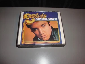 Elvis 50 Years 50 Hits Double CD Heartbreak Hotel Don't Be Cruel Moody Blue Love - Picture 1 of 8